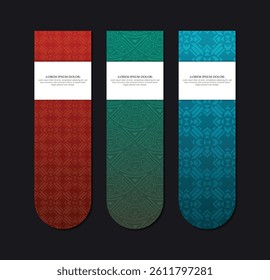 collection of colorful abstract pattern banners