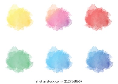 Collection of colorful abstract watercolor backgrounds. Vector EPS10 design HD baclground splash collection