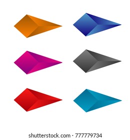 collection of colorful arrow vector icon next sign logo isolated background