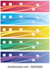 The collection of colorful backgrounds. Vector illustration
