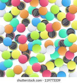 Collection of colorful badges. Vector design.