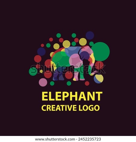 A collection of colorful balloons forms a cheerful image of an elephant