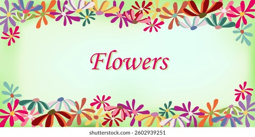 Collection colorful blooming flower elements vector, abstract gradient background communication template, artificial intelligence illustration element, banner poster cover pattern creative graphic