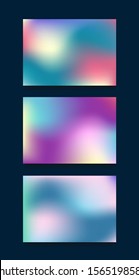 Collection Colorful and blurred gradient template