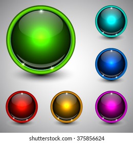 A collection of colorful buttons for the Web site.