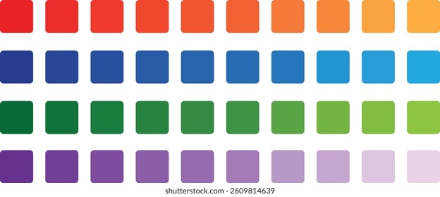 Collection of Colorful color palette . App or web design color palette shape vector shape on white background