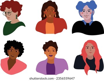 A collection of colorful corporate avatars