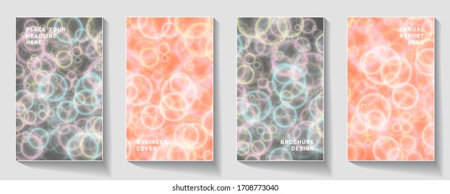 A collection of colorful covers. Colorful Speech Bubbles Background vector Template. Brochures, flyer, presentations, leaflet. Questions and Answers, Social networks, talk bubbles, Messages