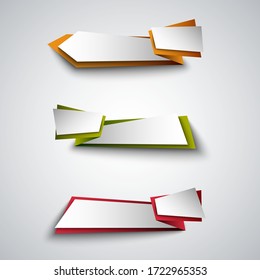 Collection of colorful design web element pointers