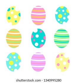 A collection of colorful Easter eggs