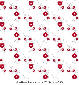 Collection of colorful floral designs, simple flat modern drawings, floral textures for fashion design