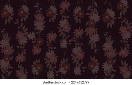 Collection of colorful floral elements in flat color. Set of spring and summer wild flowers, plants, branches, leaves and herb. Hand drawn of blossom vectors for decor, website, graphic and shop.