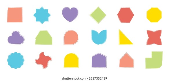Collection of Colorful Geometric Shapes, Abstract Shape for communication and design, elements vector illustration