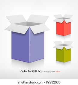 Collection. colorful gift box. vector illustration
