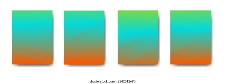 colección de folletos de carátulas de fondo de gradiente colorido para fondos, carteles, pancartas,