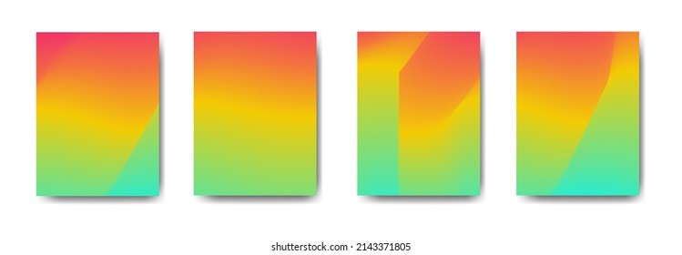 collection of colorful gradient background cover flyers are used for backgrounds, posters, banners,