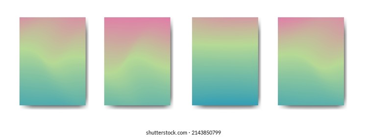 colección de folletos de carátulas de fondo de gradiente colorido para fondos, carteles, pancartas,