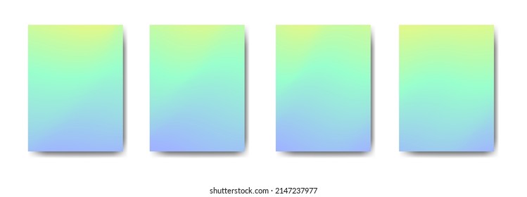 collection of colorful gradient background cover flyers are used for backgrounds, posters, banners,