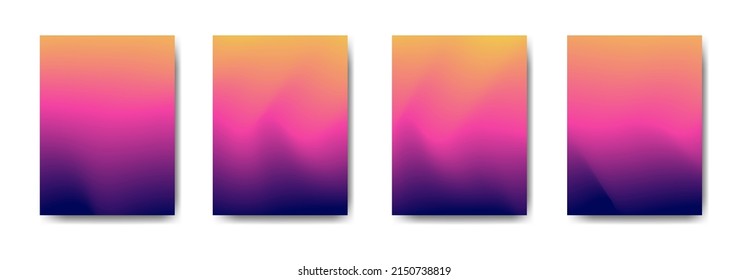 collection of colorful gradient background cover flyers are used for backgrounds, posters, banners,