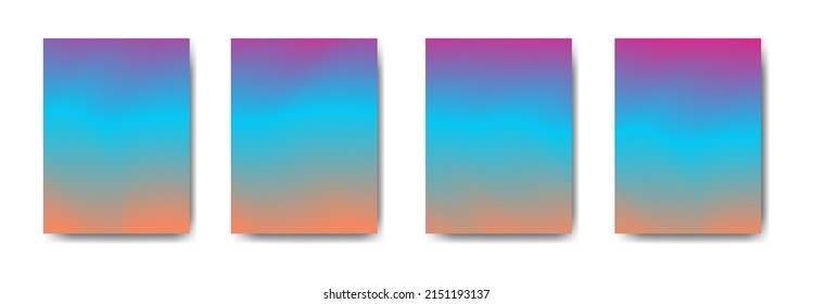 collection of colorful gradient background cover flyers are used for backgrounds, posters, banners,