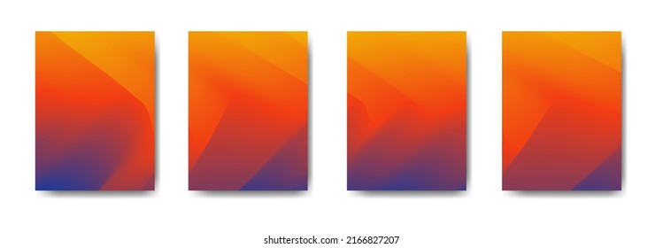 colección de folletos de carátulas de fondo de gradiente colorido para fondos, carteles, pancartas,