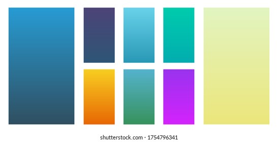 Collection of colorful gradient background for graphic design. Vector
