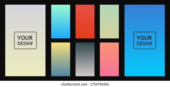Colección del fondo de degradado de color para el diseño gráfico. Vector
