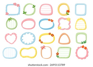 Coleção de bolhas de fala coloridas desenhadas à mão 