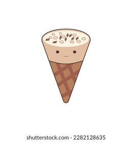 Collection of colorful ice cream icons. Vector illustration isolated on background