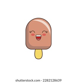 Collection of colorful ice cream icons. Vector illustration isolated on background