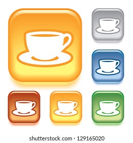 Collection of colorful icons over white background