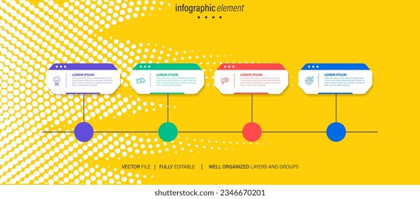 Collection of colorful infographic can be used for workflow layout, diagram, number options, web design. Infographic business concept with options, parts, steps or processes. Vector Eps 10
