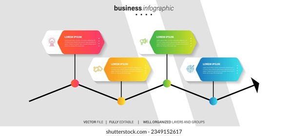 Collection of colorful infographic can be used for workflow layout, diagram, number options, web design. Infographic business concept with options, parts, steps or processes. Vector Eps 10
