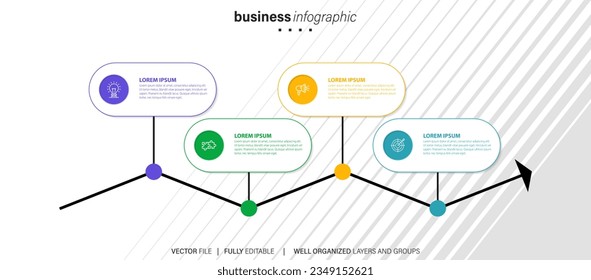 Collection of colorful infographic can be used for workflow layout, diagram, number options, web design. Infographic business concept with options, parts, steps or processes. Vector Eps 10
