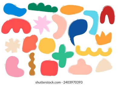 collection of colorful irregular shape decorative element illustration