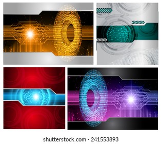 Collection colorful Light Abstract Technology background set for computer graphic website internet and business. text box. Brochure. card. wave. diverse, different, divers, manifold, many, various
