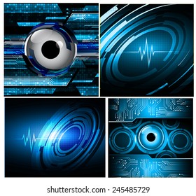 Collection colorful Light Abstract Technology background set for computer graphic website internet and business. text box. Brochure. card. wave. diverse, different, divers, manifold, many, various
