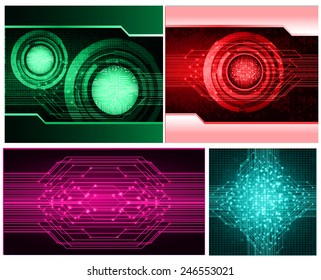 Collection colorful Light Abstract Technology background set for computer graphic website internet and business. text box. Brochure. card. wave. diverse, different, divers, manifold, many, various