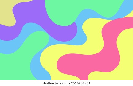 collection Colorful liquid and fluid background for summer,waves summer background.