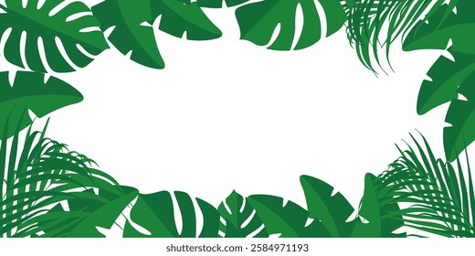 collection Colorful liquid and fluid background with tropical leaves for summer backdrop, waves summer background.