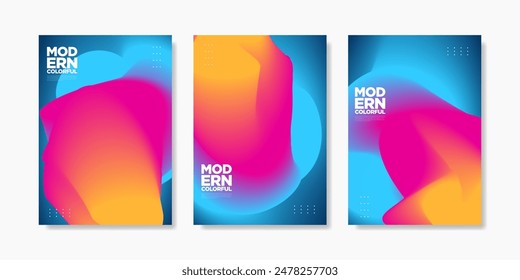 Collection of colorful modern business templates. Suitable for designing templates, posts, banners, flyers, posters, covers, etc.