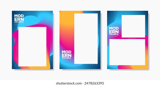 Collection of colorful modern business templates. Suitable for designing templates, posts, banners, flyers, posters, covers, etc.