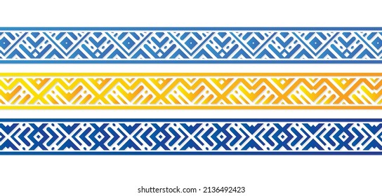 collection colorful pattern border design	