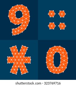 collection of colorful polygonal number