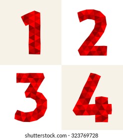 collection of colorful polygonal number