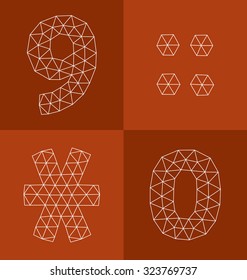 collection of colorful polygonal number