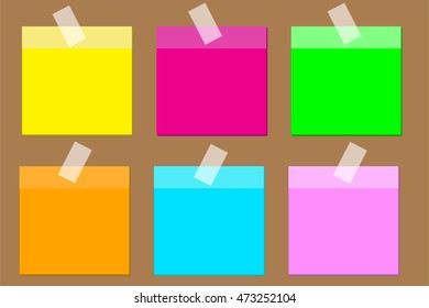 collection of colorful post it paper note