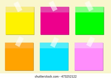 collection of colorful post it paper note