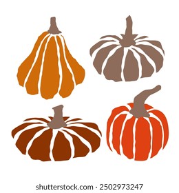 A collection of colorful pumpkins showcased in a rustic autumn setting during the harvest season
