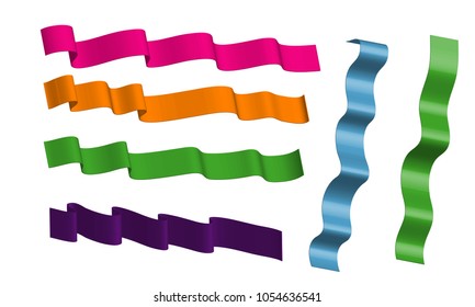 collection of colorful ribbon banner label illustration vector